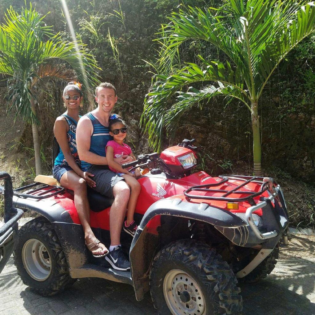 We took the ATV through the jungles to reach the beaches.
